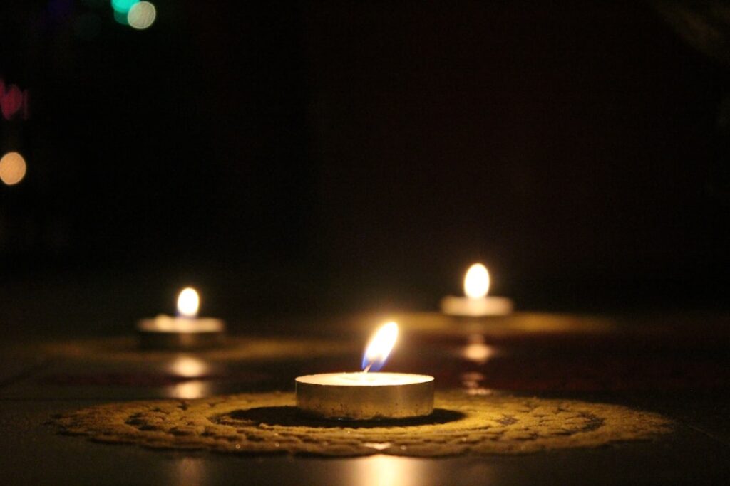 Photo Candlelight meditation
