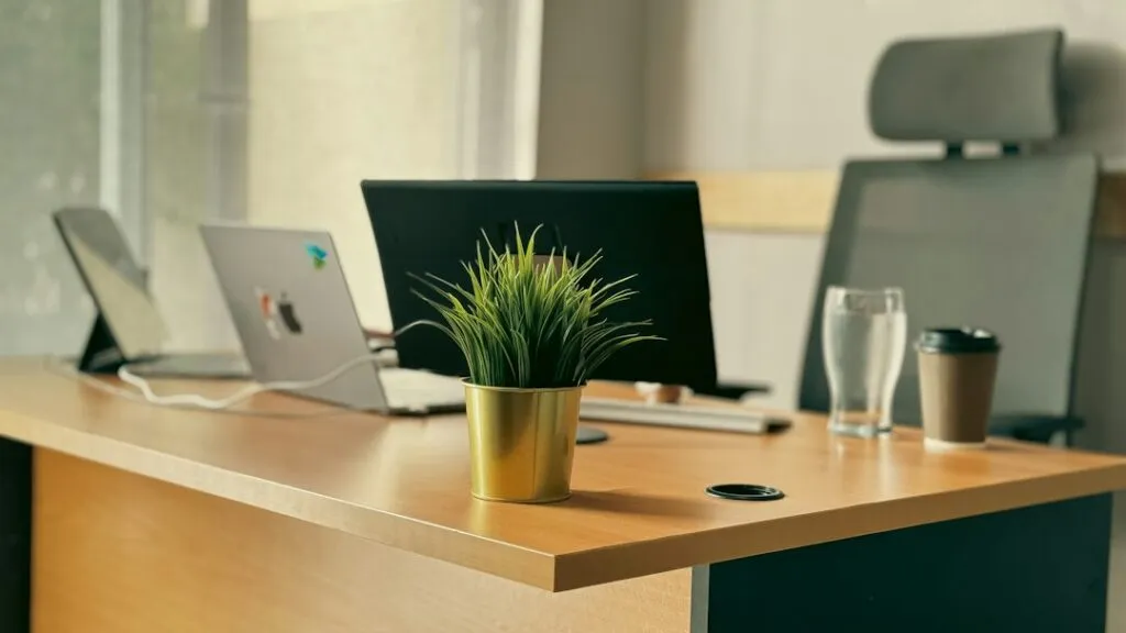Photo office workspace setup
