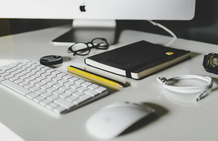 Photo office workspace setup
