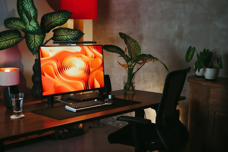 office workspace setup
